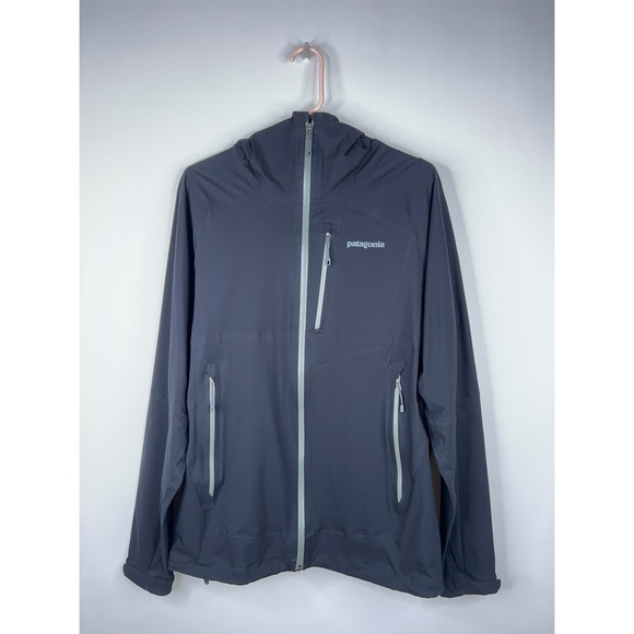 Patagonia Other - Patagonia Stretch Rainshadow Jacket Black Hooded Lightweight Men's Size Medium